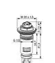 Thermostat-Oberteil, geeignet für Heizkörper, dargestellt in technischer Zeichnung mit Maßangaben. Hersteller: IMI Hydronic Engineering.